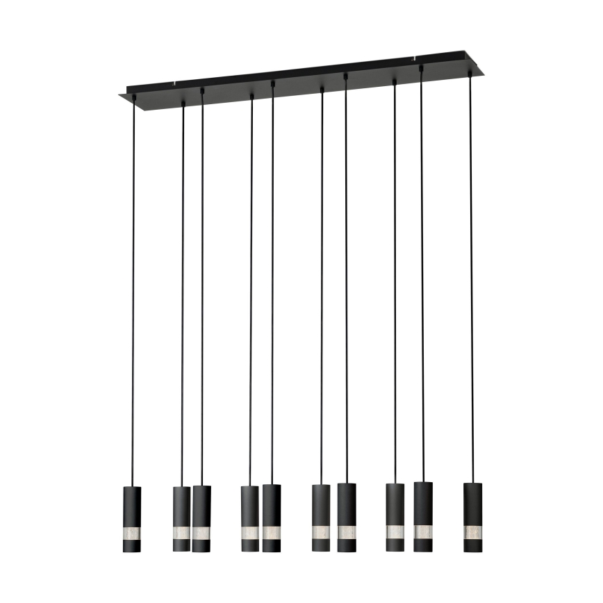 Eglo - LED luster na sajli 10xGU10/4,6W/230V crno