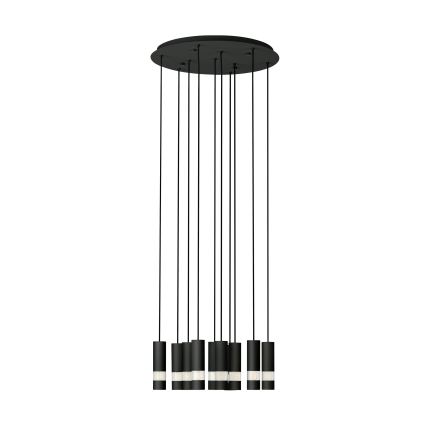 Eglo - LED luster na sajli 10xGU10/4,6W/230V crno