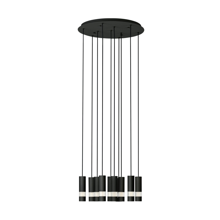 Eglo - LED luster na sajli 10xGU10/4,6W/230V crno