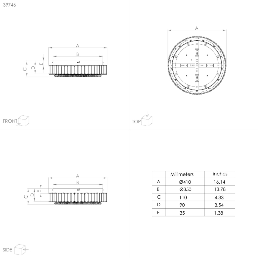 Eglo - LED Prigušiva plafonjera LED/23,5W/230V