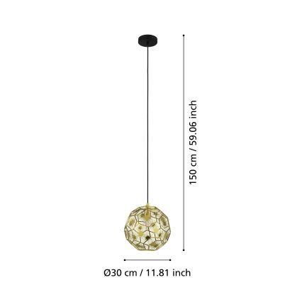 Eglo - Luster na sajli 1xE27/60W/230V pr. 30 cm