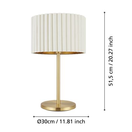 Eglo - Stona lampa 1xE27/40W/230V bela