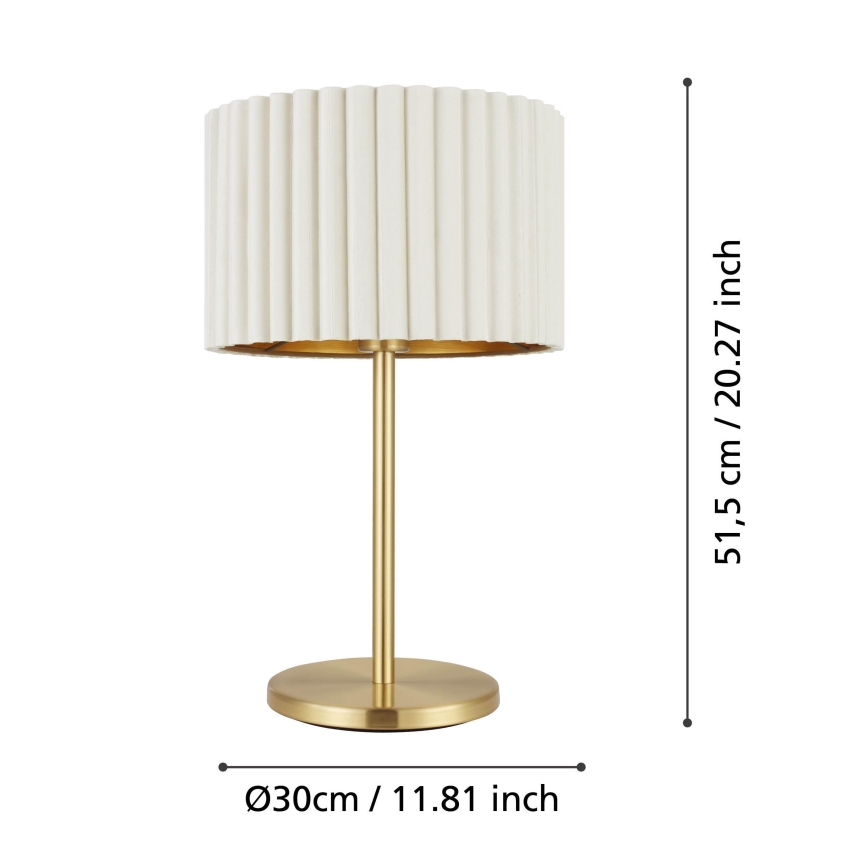 Eglo - Stona lampa 1xE27/40W/230V bela