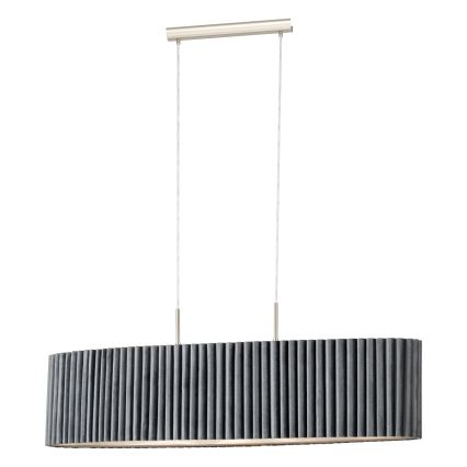 Eglo - Luster na sajli 2xE27/40W/230V sivo