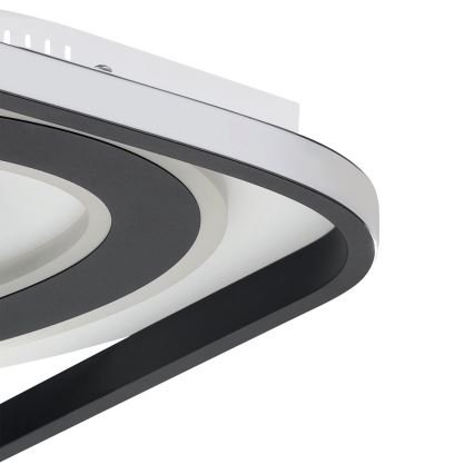 Eglo - LED Prigušiva plafonjera LED/21,5W/230V + LED/10,5W + LED/3W 3000-6500K crno + Daljinski upravljač