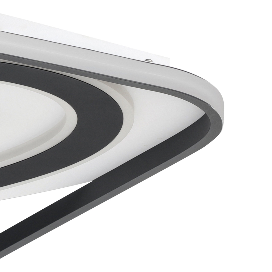Eglo - LED Prigušiva plafonjera LED/28W/230V+LED/13W+ LED/2,8W 3000-6500K crno + Daljinski upravljač