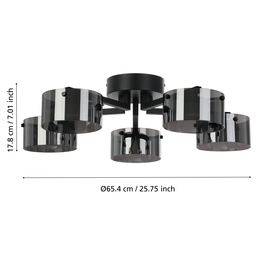 Eglo - LED prigušivi luster za površinsku montažu 5xLED/5,4W/230V