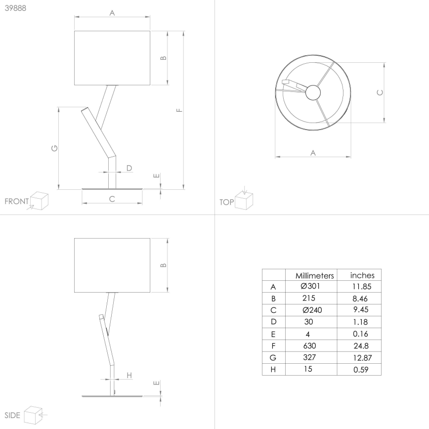 Eglo - Stona lampa 1xE27/40W/230V