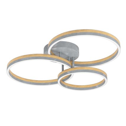 Eglo - LED Prigušivi nadgradni luster LED/12,5W/230V + 2xLED/15,5W 3000K sivo/braon