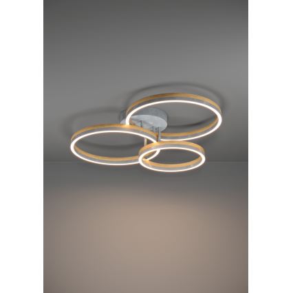 Eglo - LED Prigušivi nadgradni luster LED/12,5W/230V + 2xLED/15,5W 3000K sivo/braon