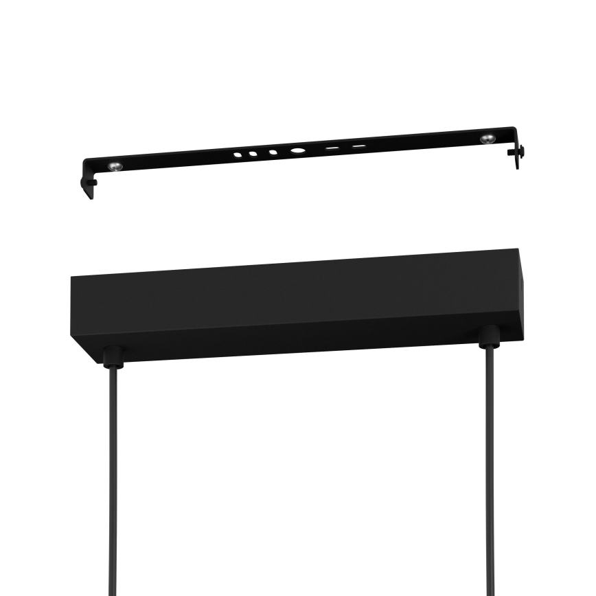 Eglo - LED Prigušivi luster na sajli LED/57,5W/230V 3000K crno + Daljinski upravljač