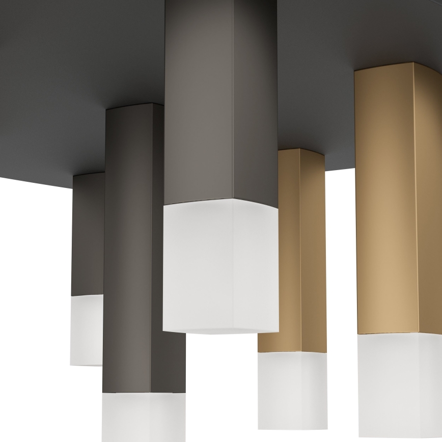 Eglo - LED Prigušiva plafonjera 9xLED/3,1W/230V 3000K antracit/zlatna