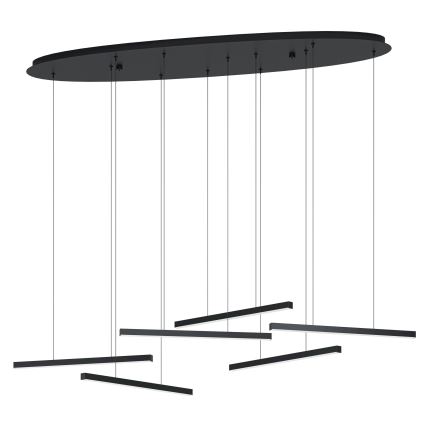 Eglo - LED Prigušivi luster na sajli 6xLED/8,4W/230V 3000K crno