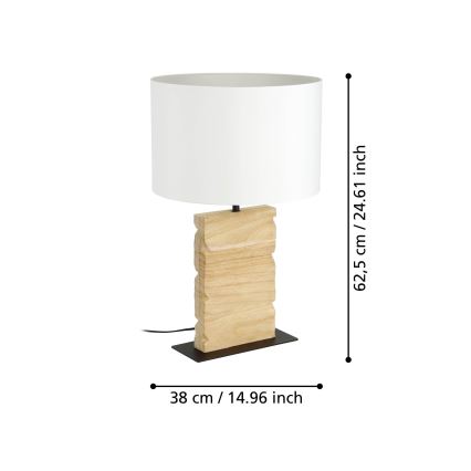 Eglo - Stona lampa 1xE27/40W/230V 62,5 cm braon