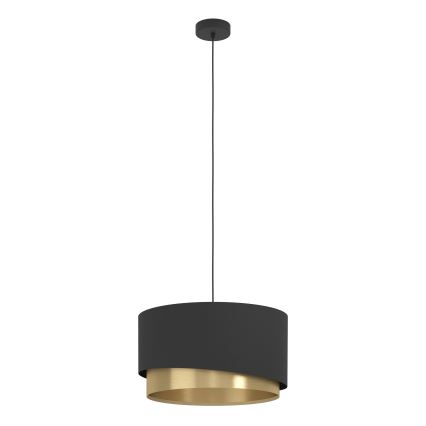 Eglo - Luster na sajli 1xE27/40W/230V crno/zlatna