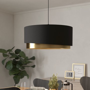 Eglo 39926 - Luster na sajli MANDERLINE 1xE27/40W/230V crno/zlatna