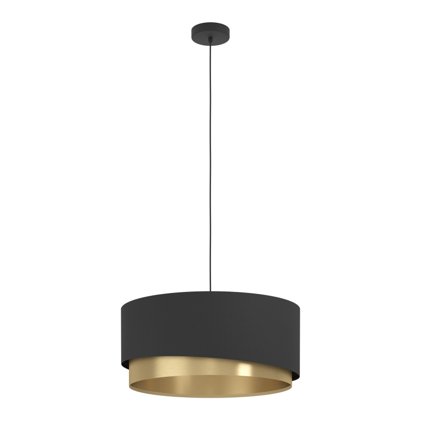 Eglo 39926 - Luster na sajli MANDERLINE 1xE27/40W/230V crno/zlatna