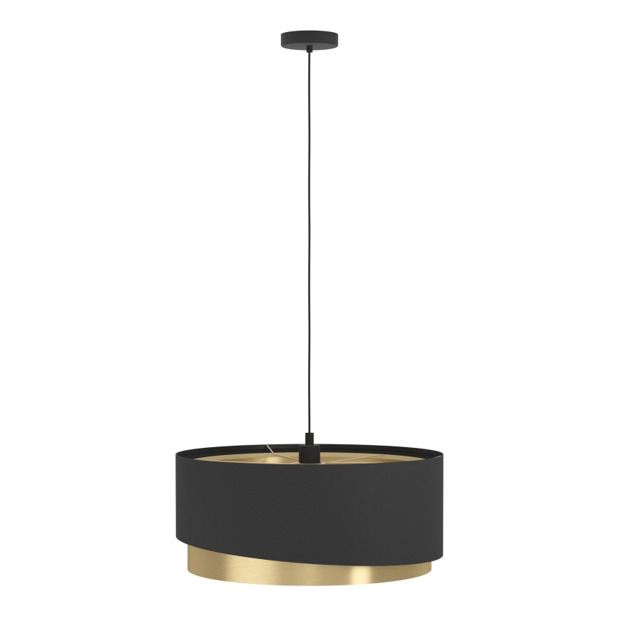 Eglo 39926 - Luster na sajli MANDERLINE 1xE27/40W/230V crno/zlatna
