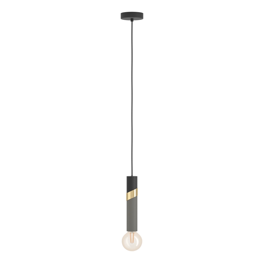 Eglo - Luster na sajli 1xE27/40W/230V crno/zlatna