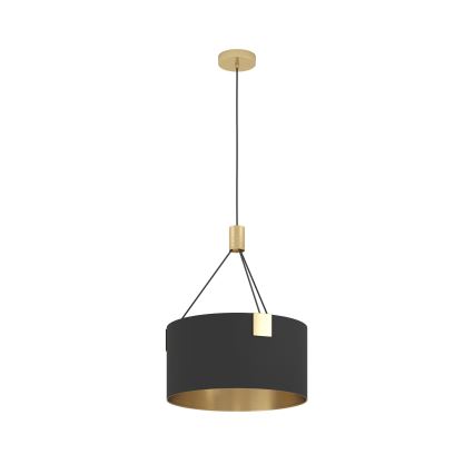 Eglo - Luster na sajli 3xE27/40W/230V crno/zlatna