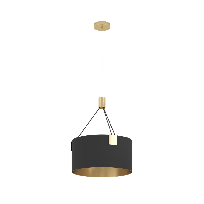 Eglo - Luster na sajli 3xE27/40W/230V crno/zlatna