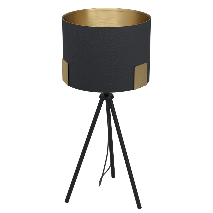 Eglo - Stona lampa 1xE27/40W/230V crna/zlatna