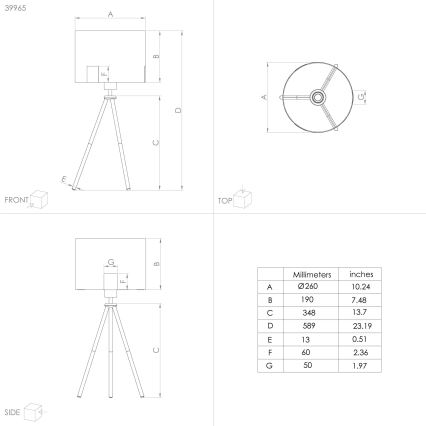 Eglo - Stona lampa 1xE27/40W/230V crna/zlatna