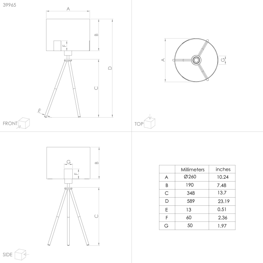 Eglo - Stona lampa 1xE27/40W/230V crna/zlatna