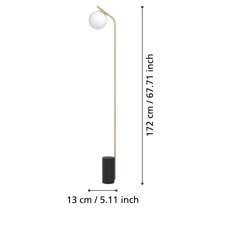 Eglo - Podna lampa 1xE27/40W/230V zlatna