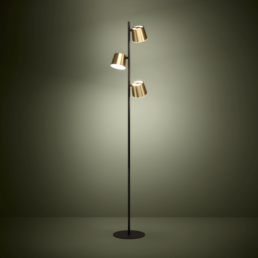 Eglo - Podna LED lampa 3xGU10/4,6W/230V 3000K zlatna