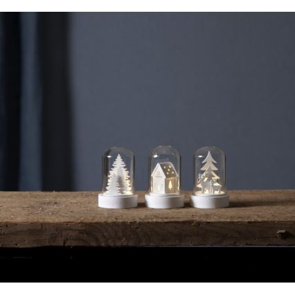 Eglo - SET 3x LED božićne dekoracije 1xLED/0,06W/1xCR2032 bele