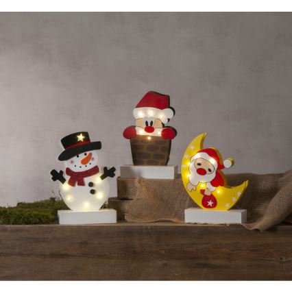 Eglo - LED božićna dekoracija 6xLED/0,06W/2xAA Deda Mraz