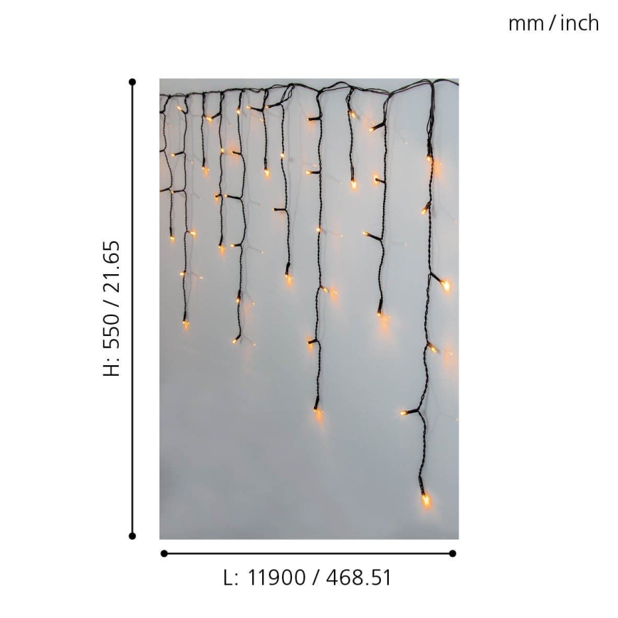 Eglo 410824 - LED Božićne spoljašnje lampice 480xLED/17x0,55m IP44 topla bela