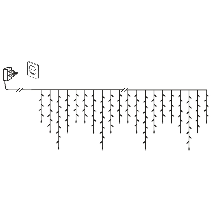 Eglo 410824 - LED spoljašnja božićna girlanda GOLDEN 480xLED/17x0,55m IP44 topla bela