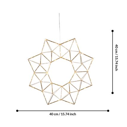 Eglo 411017 - LED Božićna dekoracija EDGE LED/1,92W/3/230V zvezda