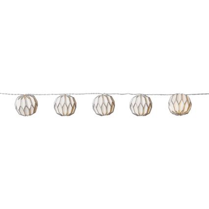 Eglo - LED Božićne lampice 10xLED/2,75m bela/srebrno