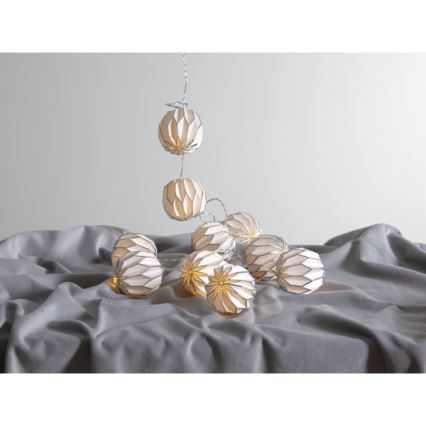 Eglo - LED Božićne lampice 10xLED/2,75m bela/srebrno