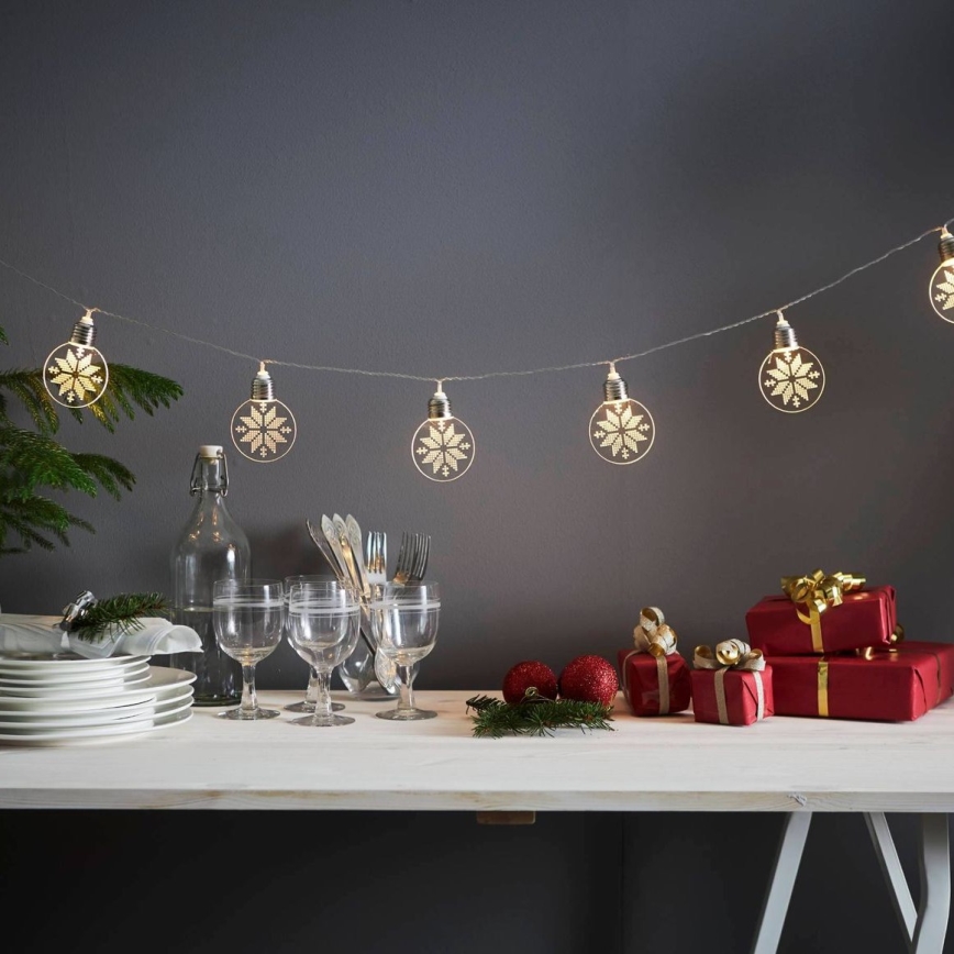 Eglo 411112 - LED Božićne lampice ORNAMENT 10xLED/3xAA 2,4m topla bela