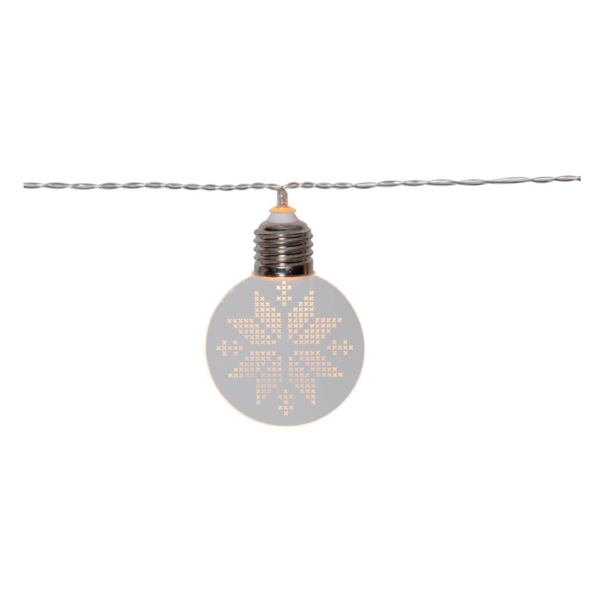 Eglo 411112 - LED Božićne lampice ORNAMENT 10xLED/3xAA 2,4m topla bela