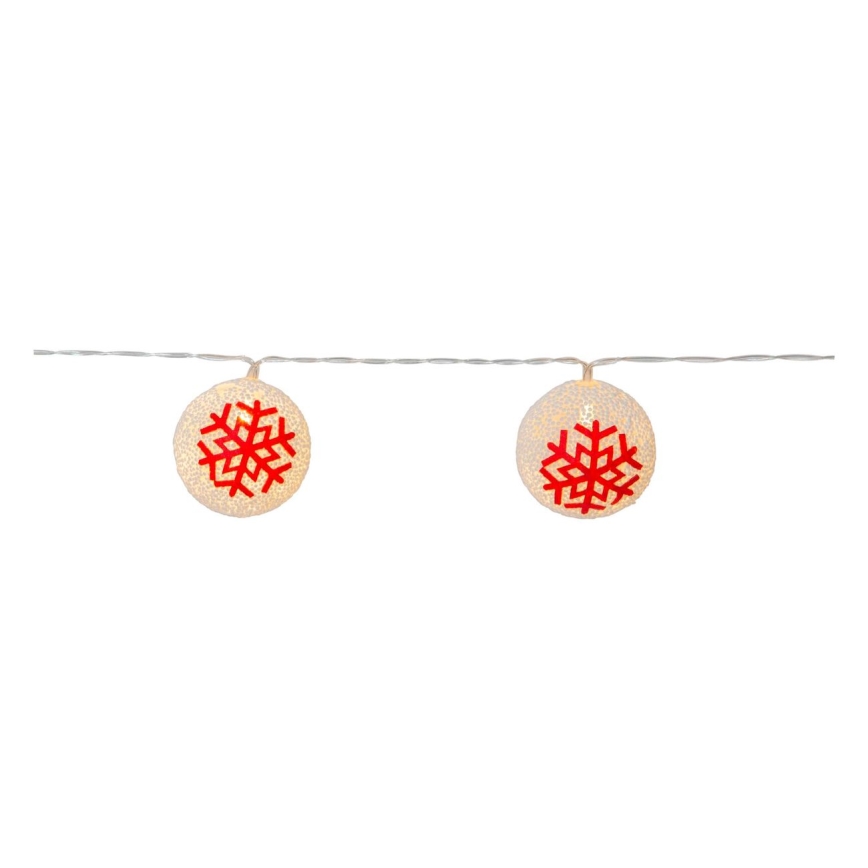 Eglo 411113 - LED Božićne lampice ORNAMENT 10xLED/3xAA 1,65m topla bela