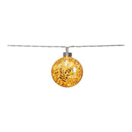 Eglo 411115 -  LED Dekorativni lanac GLITTER 10xLED/2xAA 1,65m topla bela
