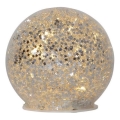 Eglo 411345 - LED Božićna dekoracija STAR FALL 10xLED/2xAA pr. 10 cm srebrno