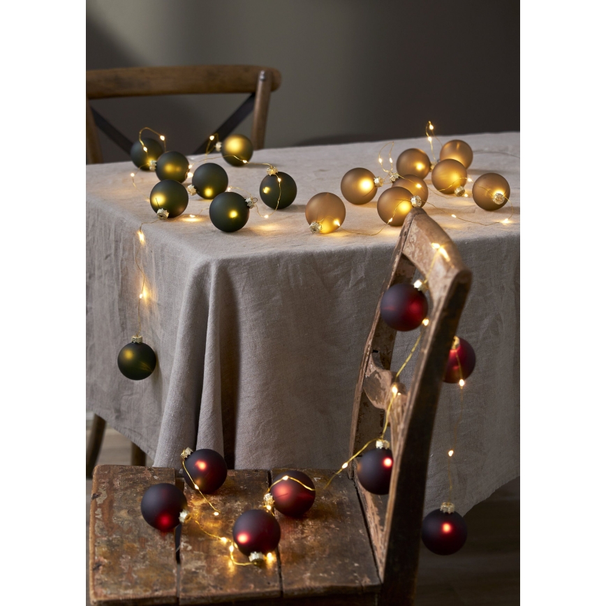 Eglo 411558 - LED božićna girlanda BLISS 22xLED/3xAA 2,6m topla bela