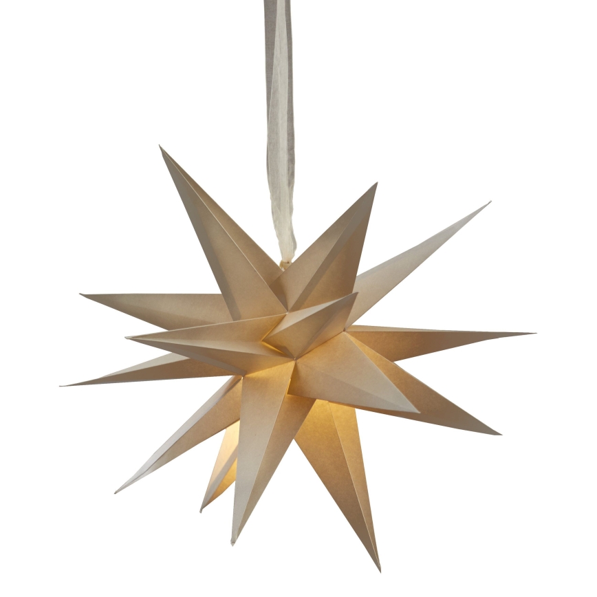 Eglo 411566 - Božićna dekoracija DECEMBER zvezda 35 cm bež