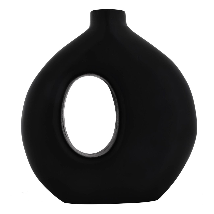 Eglo - Drvena vaza 16,5x18 cm crno