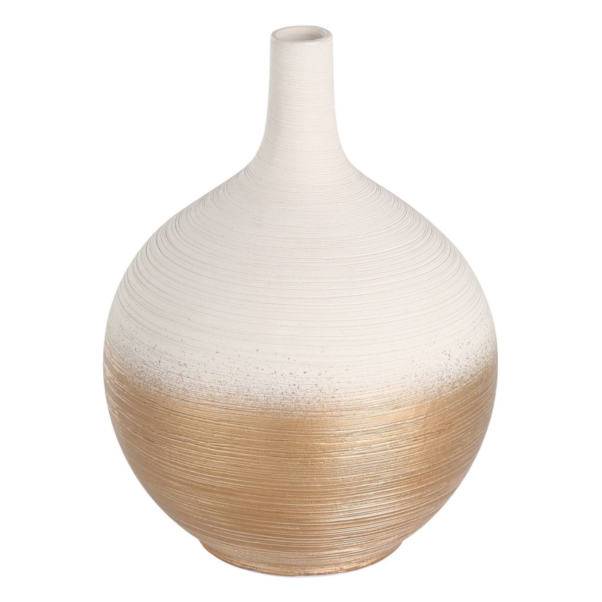 Eglo - Keramička vaza 22x16 cm bela/zlatna