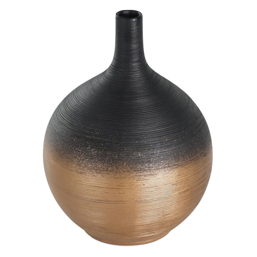 Eglo - Keramička vaza 22x16 cm crno/zlatna