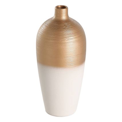 Eglo - Keramička vaza 28x15 cm bela/zlatna