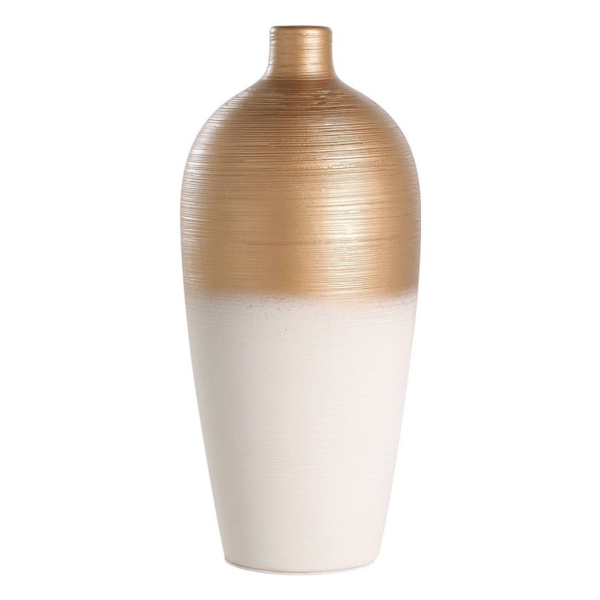 Eglo - Keramička vaza 28x15 cm bela/zlatna