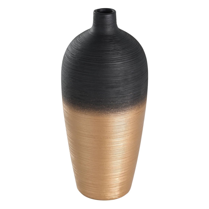 Eglo - Keramička vaza 28x12,5 cm crno/zlatna